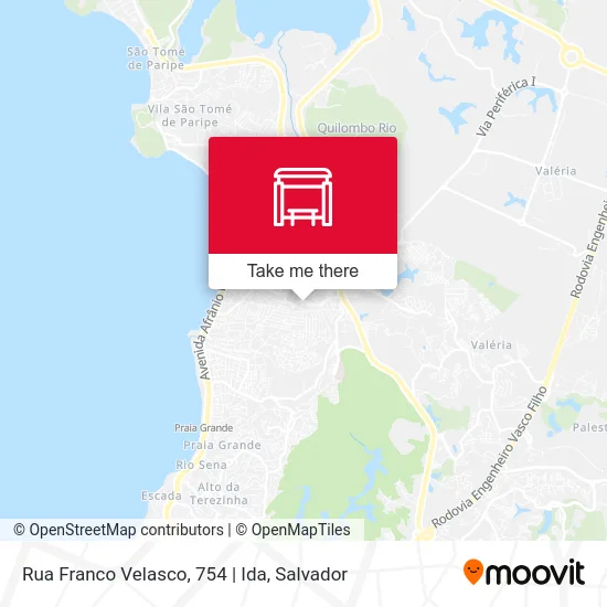 Rua Franco Velasco, 754 | Ida map