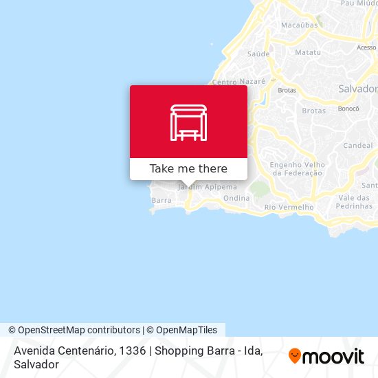 Avenida Centenário, 1336 | Shopping Barra - Ida map
