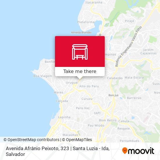 Avenida Afrânio Peixoto, 323 | Santa Luzia - Ida map