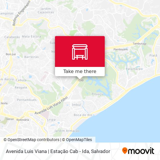Mapa Avenida Luis Viana | Estação Cab - Ida