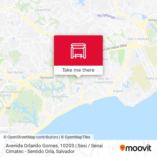 Mapa Avenida Orlando Gomes, 10203 | Sesi / Senai Cimatec - Sentido Orla