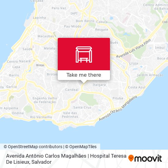 Mapa Avenida Antônio Carlos Magalhães | Hospital Teresa De Lisieux