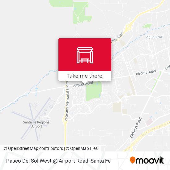 Paseo Del Sol West @ Airport Road map