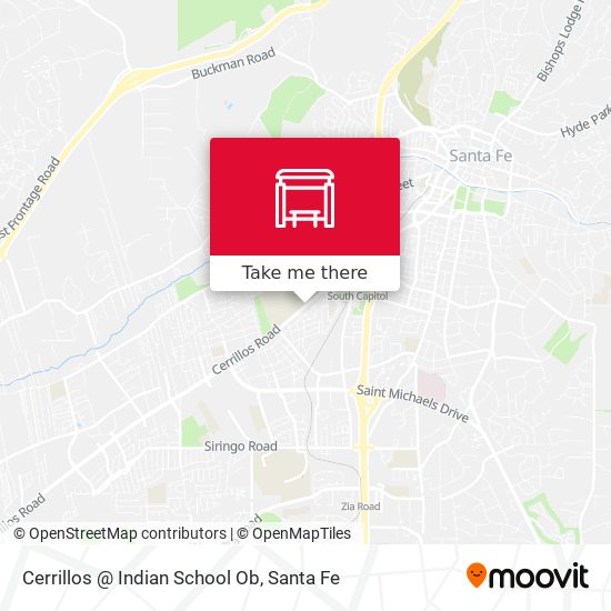 Cerrillos @ Indian School Ob map
