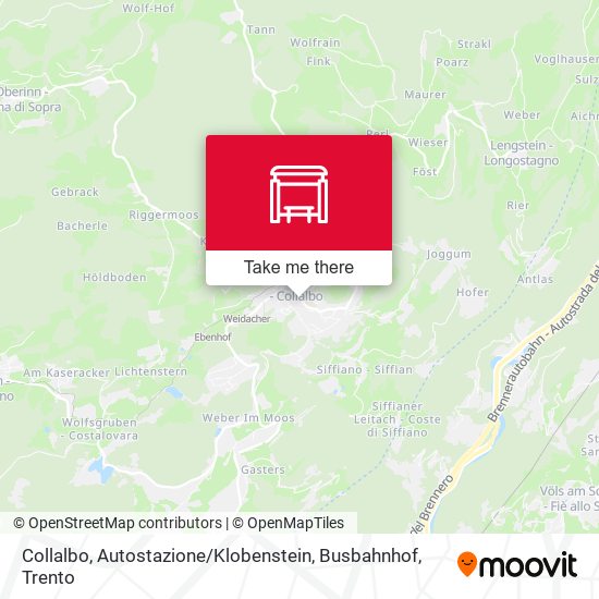 Collalbo, Autostazione / Klobenstein, Busbahnhof map