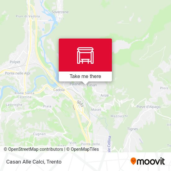 Casan Alle Calci map