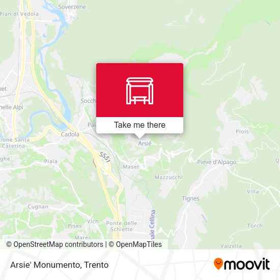 Arsie' Monumento map