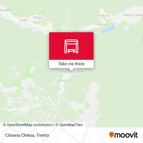 Cibiana Chiesa map