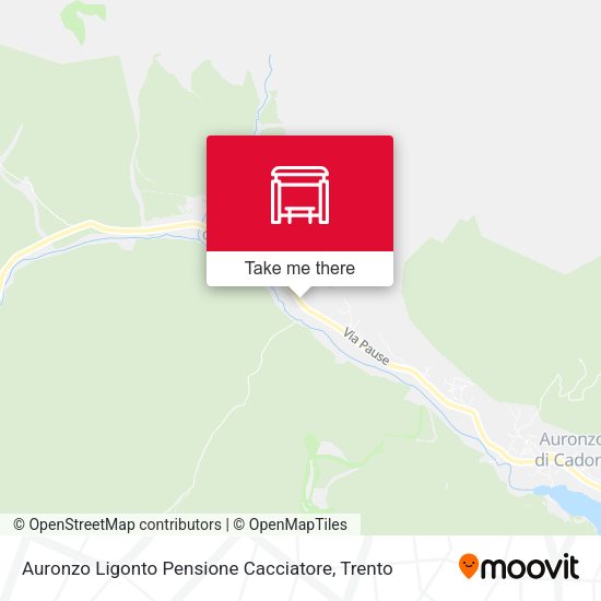 Auronzo Ligonto Pensione Cacciatore map
