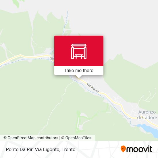 Ponte Da Rin Via Ligonto map