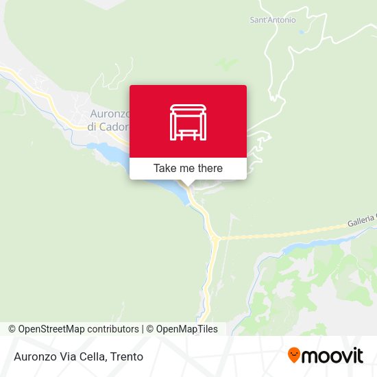 Auronzo Via Cella map