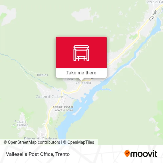 Vallesella Post Office map