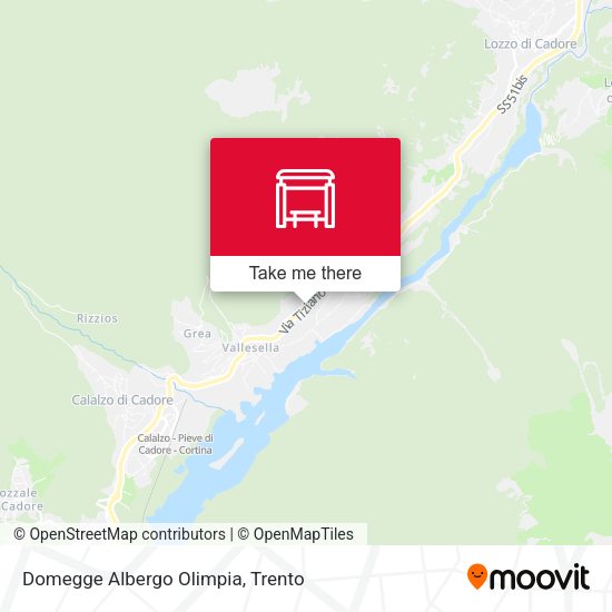 Domegge Albergo Olimpia map