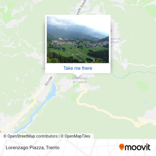 Lorenzago Piazza map