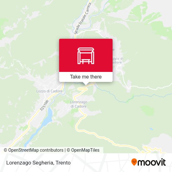 Lorenzago Segheria map