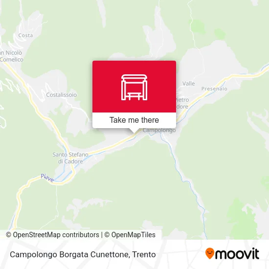 Campolongo Borgata Cunettone map