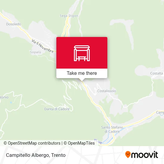 Campitello Albergo map