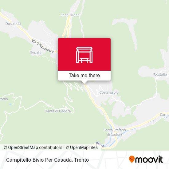 Campitello Bivio Per Casada map
