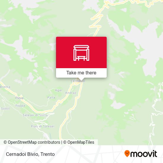 Cernadoi Bivio map