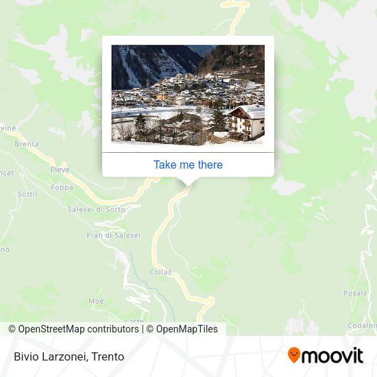 Bivio Larzonei map