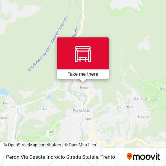Peron Via Casate Incrocio Strada Statale map
