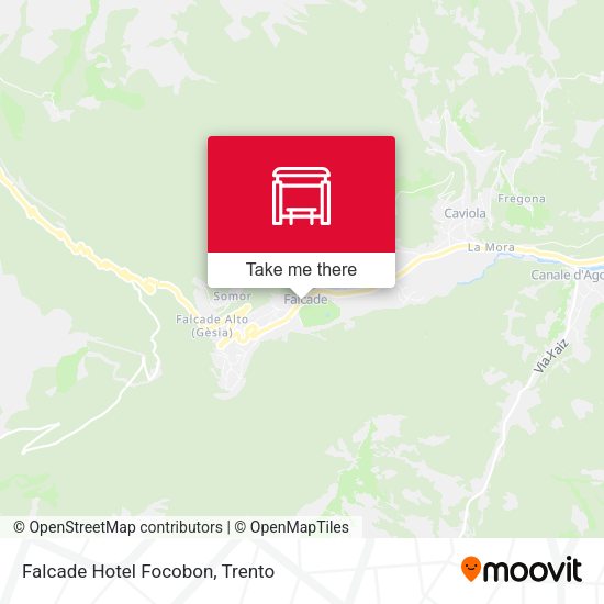 Falcade Hotel Focobon map