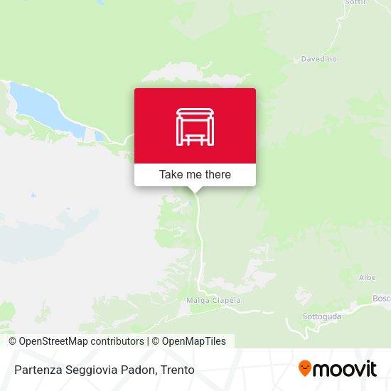 Partenza Seggiovia Padon map