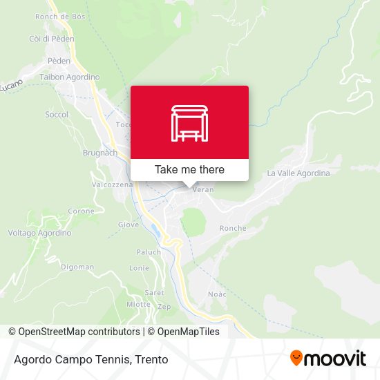Agordo Campo Tennis map