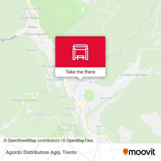 Agordo Distributore Agip map