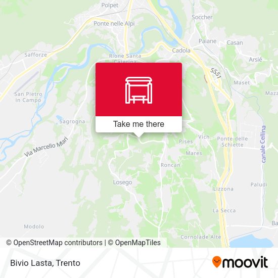 Bivio Lasta map