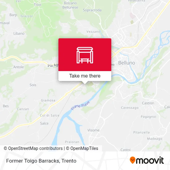 Former Toigo Barracks map