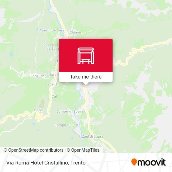 Via Roma Hotel Cristallino map