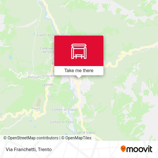 Via Franchetti map