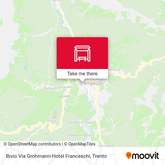 Bivio Via Grohmann-Hotel Franceschi map