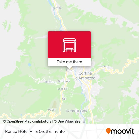 Ronco Hotel Villa Oretta map