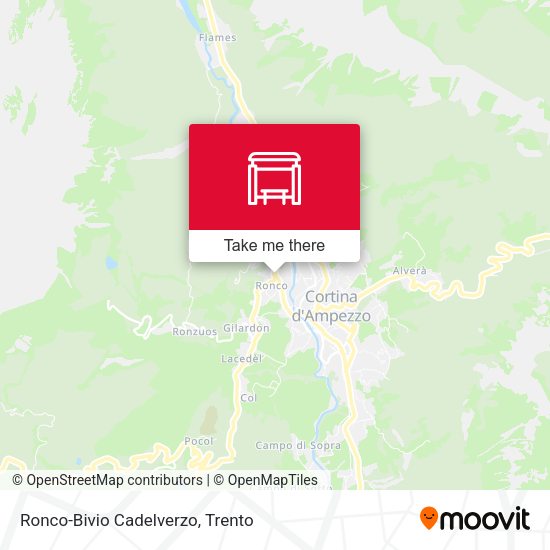 Ronco-Bivio Cadelverzo map