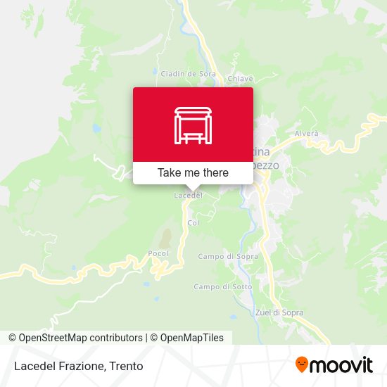 Lacedel Frazione map