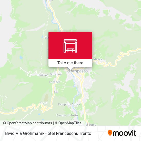 Bivio Via Grohmann-Hotel Franceschi map
