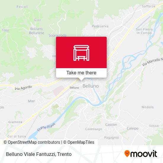 Belluno Viale Fantuzzi map