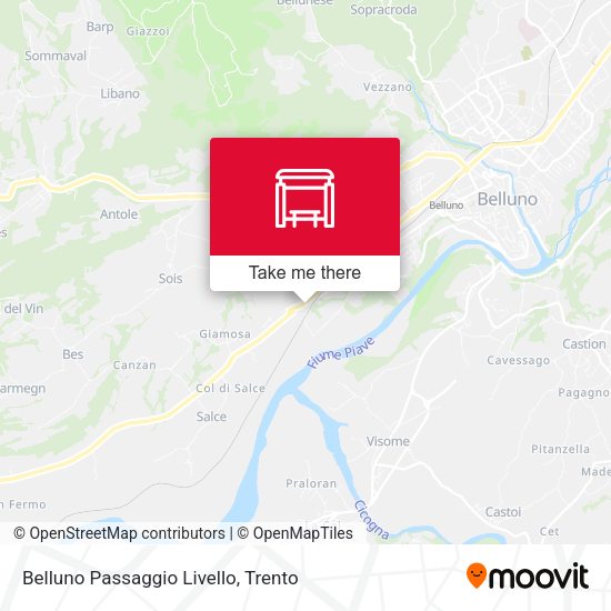 Belluno Passaggio Livello map