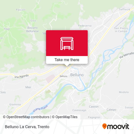 Belluno La Cerva map