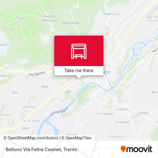 Belluno Via Feltre Casinet map