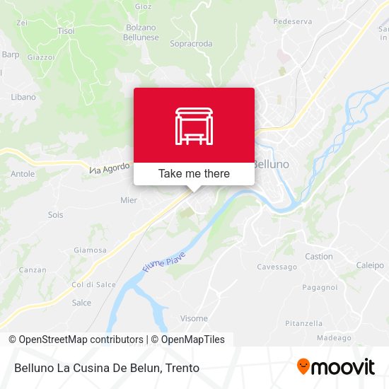 Belluno La Cusina De Belun map