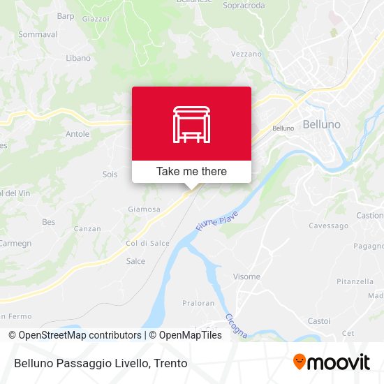 Belluno Passaggio Livello map