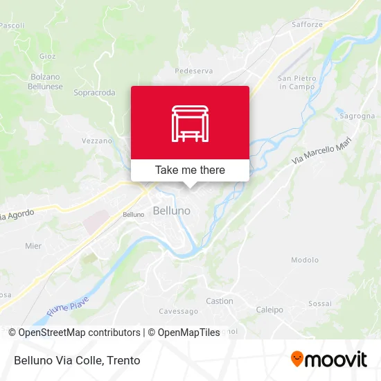 Belluno Via Colle map