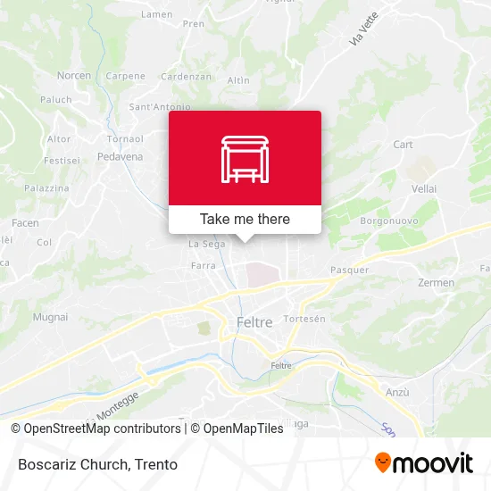 Boscariz Church map