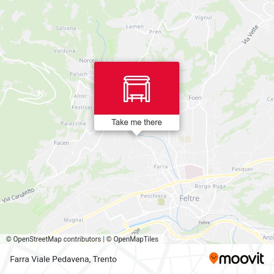 Farra Viale Pedavena map