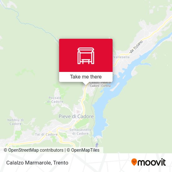 Calalzo Marmarole map