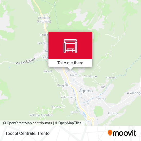 Toccol Centrale map