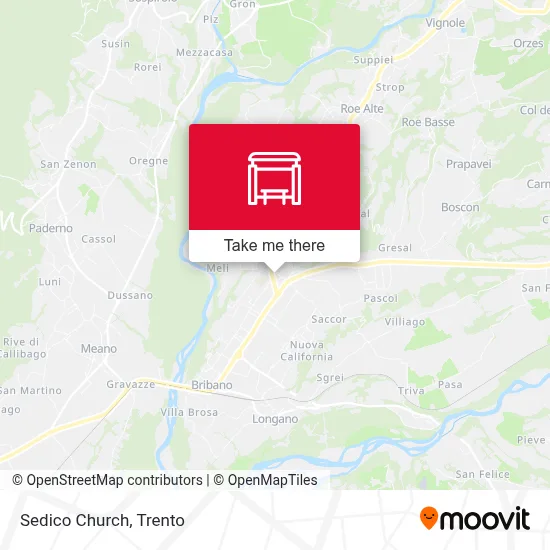 Sedico Church map